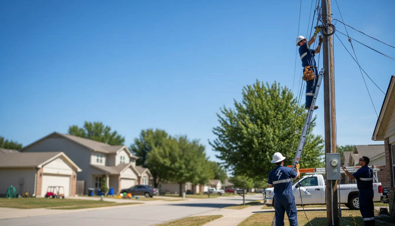 Residential electrician providing installation services in Louisville, IL